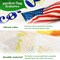 G128 Combo Pack: Garden Flag Stand Black 36 in x 16 in & Garden Flag Patriotic Decoration Welcome USA Flag Flower Pot 12"x18" Double-Sided Blockout Fabric